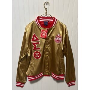 Delta Sigma Theta Gold Satin Sorority Jacket Buffalo Dallas Size 3X New with Tag